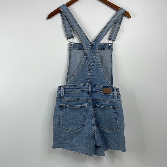 Judy Blue Distressed Hem Denim Overall Shorts JB150077 Small - Picture 6 of 12